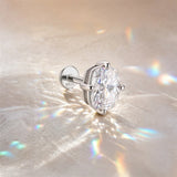Pear, Princess, Marquise, Cushion Asscher Cut Silver Moissanite Diamonds Stud Earrings