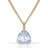 14K Rolled Gold Shiny White AAA Zircon Luxury Big Crystal Fashion Pendant And Necklace