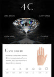 High Quality D Colour VVS1 Carat Moissanite Diamonds 18K White Gold Plated Wedding Engagement Sterling Silver Rings