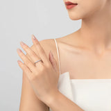 Delicate Twisted AAAA Lab Created Diamonds 925 Sterling Silver Stackable Ring