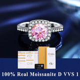 Awesome 100% Real Moissanite Ring  D Colour VVS1 Adjustable Size S925 Silver GRA Certificate Wedding Rings for Women