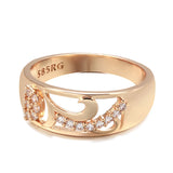 14K Filled Gold Fashion Natural AA Zircon Diamonds Ethnic Fine Vintage Rings