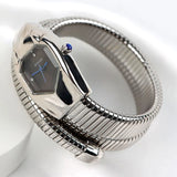 Light Luxury Style Silver Gold Unique Snake Braided Steel Strap Quartz Watch