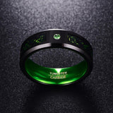 New Arrival Green Carbon Fiber Dragon Tungsten Carbide Rings for Woman Men - Popular Wedding Rings - The Jewellery Supermarket