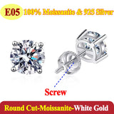 Luxury 0.5-3 Carats Cushion Marquise Oval Moissanite Diamonds Silver Stud Earrings