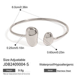 Two Colour 18K Gold Plated Creative Reversible Heart Design Stainless Steel Ring