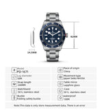 Famous Design Top Luxury Mechanical Automatic Japan NH35 Movt Waterproof Luminous Wristwatches for Men