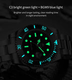 Luxury Brand 316L Stainless Steel Super Luminous Ceramic Bezel 200m Waterproof Classic Diving  Quartz Watch for Men