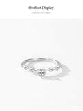 Sweet Heart shaped Sterling Silver Dazzling AAAA Lab Created Diamond Rings