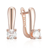 14 Karat Rolled Gold Shiny AAA Zircon Diamonds Fashion Luxury Drop Earrings