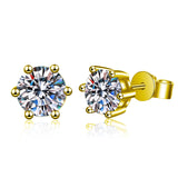 Dazzling 2ct 8mm Moissanite Diamond Studs 925 Sterling Silver Earrings