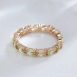 Splendid 14K Filled Gold Oval Light Orange AAA Zircon Crystals Ring Luxury Jewellery