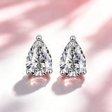 0.5~2.0ct Variious Cuts  Moissanite Diamond Stud Earrings Silver with GRA Certificate