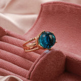 New Unusual 14K Gold Filled Multicolour AAA Zircon Crystal Crown Elegant Rings for Women
