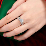 Terrific 1.88Ct Brilliant Round White AAAAA Quality High Carbon Lab Created Diamond Wedding Engagement Rings Sets - The Jewellery Supermarket