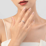 Superb 1CT Delicate, Twisted AAAA Lab Created Diamond 925 Sterling Silver Ring