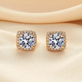 Luxury D Colour VVS1 Moissanite Diamonds Sterling Silver Stud Earrings