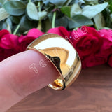 Gold-Color Domed High Polished Finish Tungsten Carbide Men Women Wedding Rings