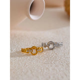 18K Gold Plated Exquisite Stainless Steel AAA Cubic Zirconia Diamonds Stylish Ring