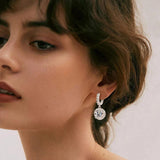 Original Drop Earrings with Gra Certified 3 carat Moissanite Diamonds Hoop - Sterling Silver Earrings Fine Jewellery - The Jewellery Supermarket