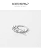 Elegant Crown Design Sterling Silver Fashion Pear Cut AAAA Lab Created Diamond Ring