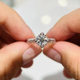 Luxury 1 Carat Moissanite 100% S925 Silver D Color VVS1 GRA Certified Solitaire Rings for Women Fine Jewellery