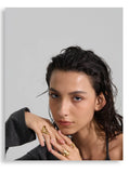 18K Gold Plated High Quality Smooth Stainless Steel Geometric Casting Distinctive
