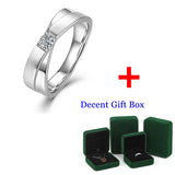 Remarkable D Colour VVS1 925 Silver X Row Moissanite Diamonds Couple Rings - Wedding Engagement Rings