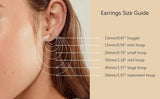 New Geometric Triple Hoops Moissanite Diamonds Stud Earrings, Silver Illusion Piercing Earrings Fine Jewellery