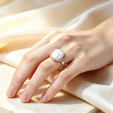 Selection Jewellery Pieces of Real Big Baroque Pearl Silver Gold Colour Rings