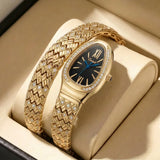 New Arrival Black Dial Alloy Strap Vintage Fashion Classic Quartz Watch