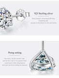 Classic Style D Colour VVS1 Charming Moissanite Diamonds Stud Earrings for Women Sterling Silver Fine Jewellery - The Jewellery Supermarket