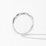 New Design Sterling Silver Trendy Geometric Design AAAA Lab Created Diamond Ring