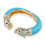 New Unique Design Luxury Enameled Colorful Wolf Bangle Statement Cuff Bracelet - Fashion Jewellery for Women - The Jewellery Supermarket