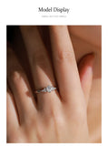 Exquisite Sterling Silver Round Clear AAAA Lab Created Diamond Solitaire Ring