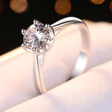 Cute/Romantic Flower Bud Design 1CT Moissanite Diamond  Wedding Solitaire Rings For Women Sterling Silver Jewellery