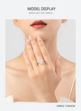 Luxury Radiant Cut AAAA Lab Created Diamond 925 Sterling Silver Fine Rings