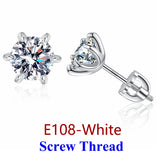 Dazzling 0.5-3ct Moissanite Diamond Sterling Silver Stud Earrings for Women Men