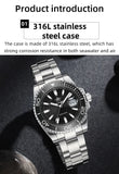 Super Stainless Steel Men 2115 Quartz Watches - Luxury 100m Waterproof Ceramic Bezel  Writwatches for Men