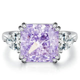 Fascinating Radiant Cut 5CT Pink Blue Jade Sea Blue Lemon High Quality AAAAA High Carbon Diamonds Rings - Fine Jewellery