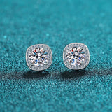 Terrific 6.5mm D Color VVS1 4 Claws Moissanite Diamonds Unisex Stud Earrings