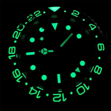 NH34 GMT Luminous Bezel Sapphire Glass Stainless Steel Bracelet Mechanical Watch