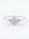 Fashion 1 carat VVS1 D Colour Moissanite Diamond Transparent Fishing Line Rings