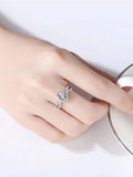 Crown Design 1 Carat Moissanite Diamond 925 Sterling Silver, Women's High Fashion Anniversary Engagement Jewellery
