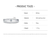Silver Bilayer Double-Layered design Sparkling AAAA Lab Created Diamond Ring