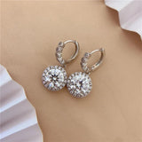 Original Drop Earrings with Gra Certified 3 carat Moissanite Diamonds Hoop - Sterling Silver Earrings Fine Jewellery - The Jewellery Supermarket