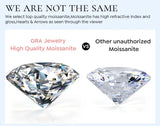 Stunning 3CT VVS1 D Colour Big Moissanite Diamond Double CZ Heart Ring Fine Jewellery