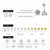 New 1ct Moissanite with GRA s925 Sterling Sliver Plated 18k White Gold Stud Earring for Women Fine Jewellery - The Jewellery Supermarket