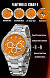 Top Brand Quartz Waterproof Luminous Date Stainless Steel Luxury Casual Wrist Watches for Men - The Jewellery Supermarket