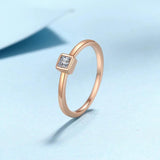 Classic Design Moissanite Diamonds Solitaire Rings For Women 925 Silver with White Champagne Gold Plated Jewellery
